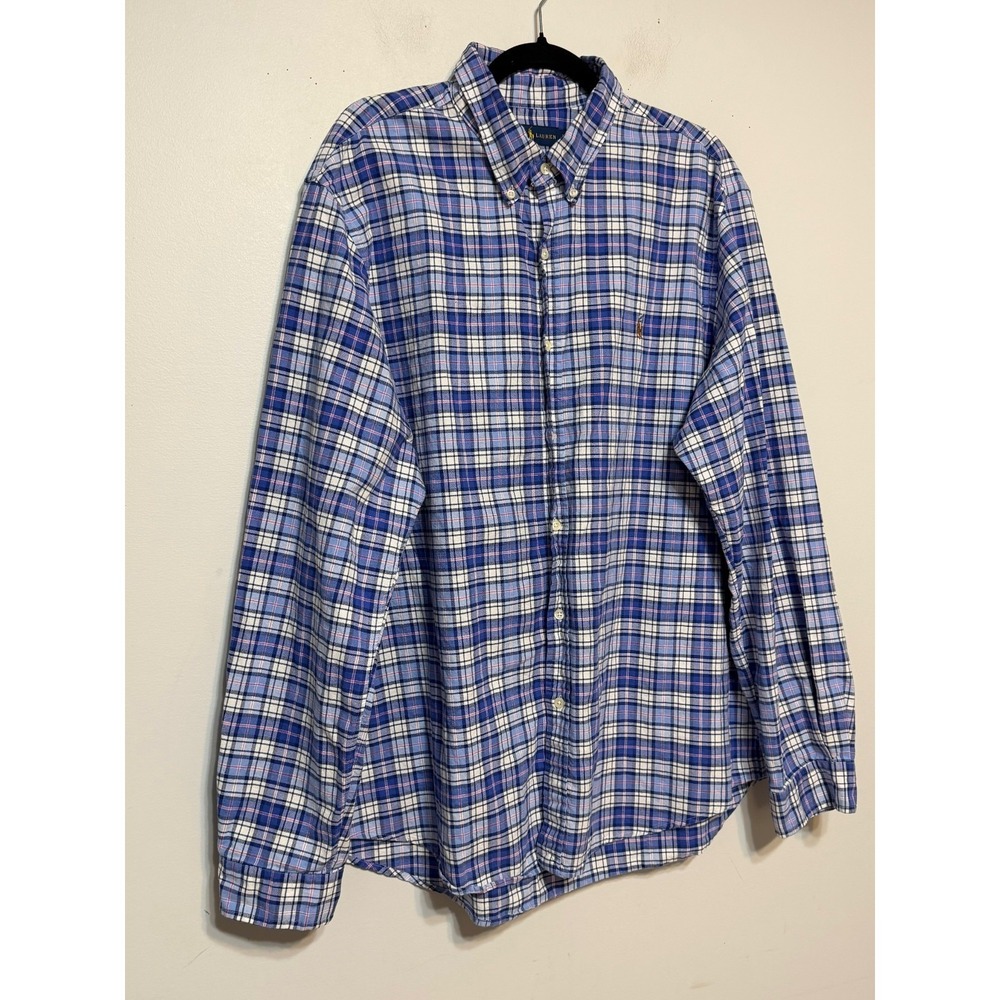 Ralph Lauren Old Money Preppy Shirt Mens XXL Classic Fit Cotton Flesh Pony - Picture 4 of 8